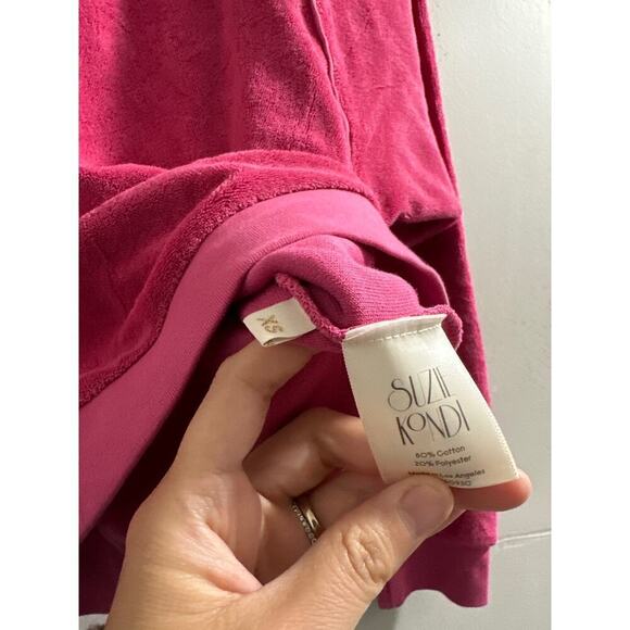 Suzie Kondi The Saba Raglan Top in Terry Pink size XS FLAW - Picture 4 of 7